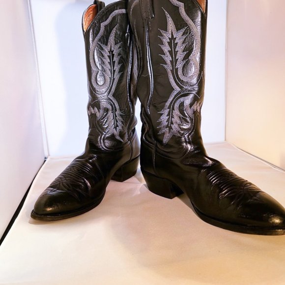 Tony Lama black cowboy boots - Picture 5 of 5
